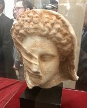 Image of the Libyan artefact the veiled lady