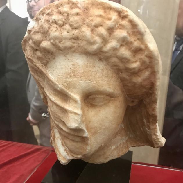 Image of the Libyan artefact the veiled lady