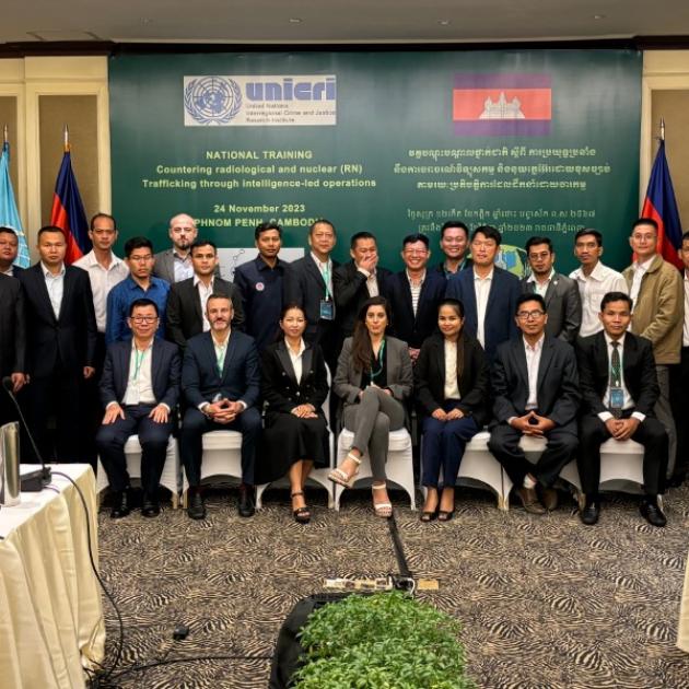 Participants attending the training exercise in Cambodia